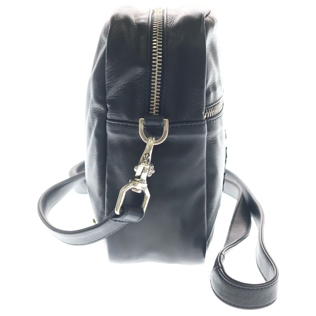 CHROME HEARTS(クロムハーツ) TAKA MINI LTHR タカミニ セメタリークロスパッチレザー ショルダーバッグ ブラック