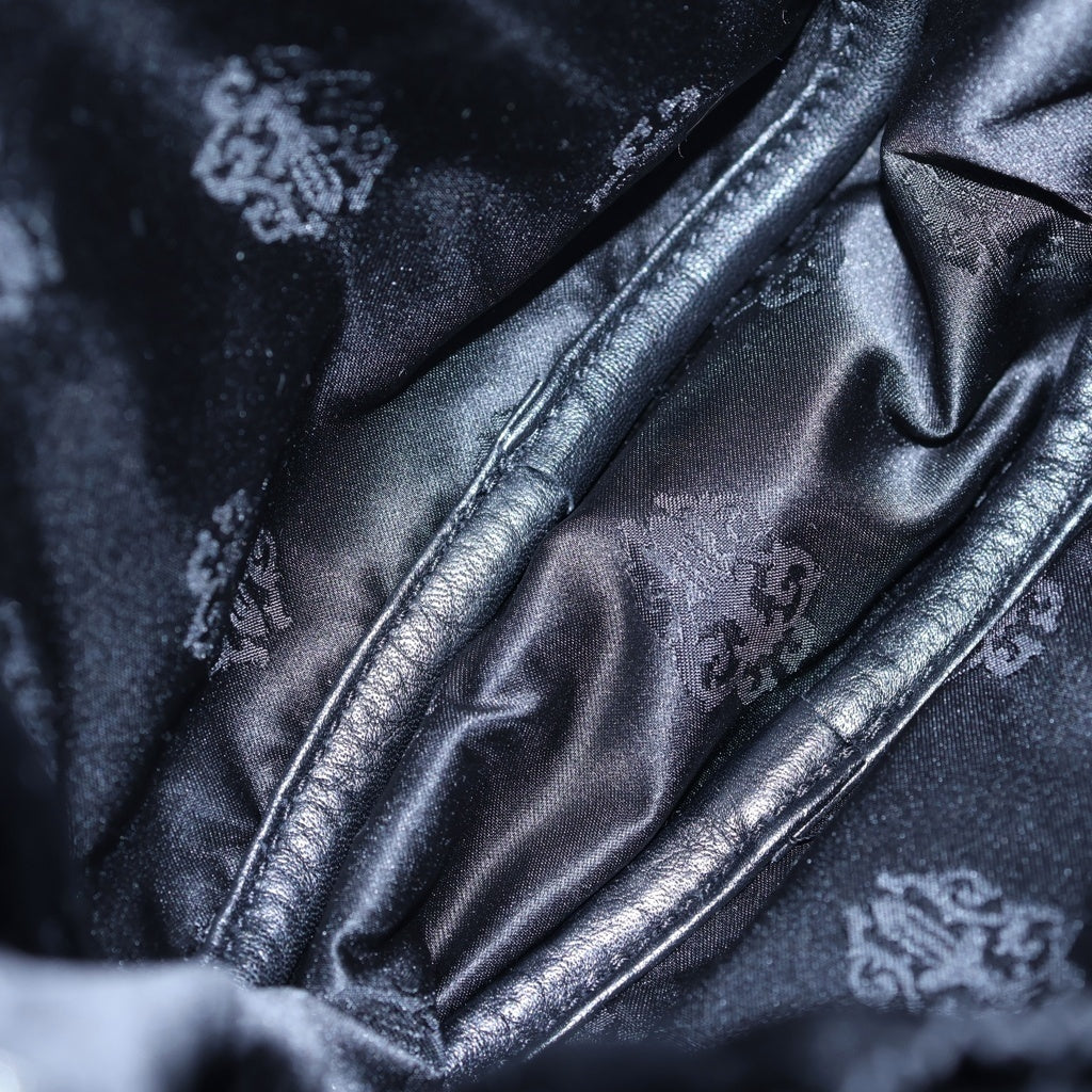 CHROME HEARTS(クロムハーツ) TAKA MINI LTHR タカミニ セメタリークロスパッチレザー ショルダーバッグ ブラック