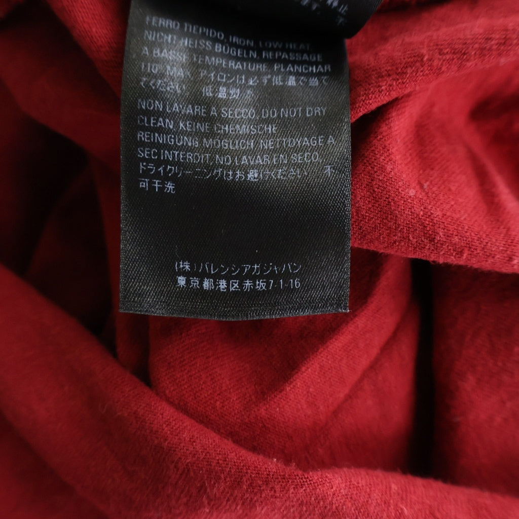BALENCIAGA(バレンシアガ) 19SS ロゴデザイン クルーネック カットソー 半袖Tシャツ レッド 556150 TCV25