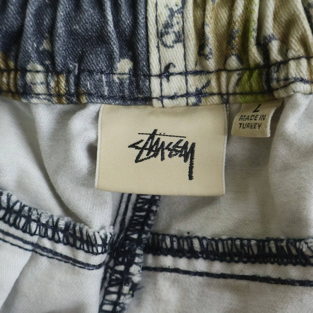STUSSY(ステューシー) VEIL CAMO BEACH SHORTS カモ柄 ドローストリング ハーフパンツ マルチ