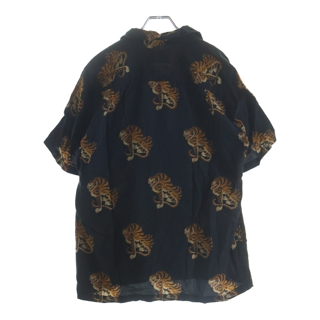 WACKO MARIA(ワコマリア) TAIGERS S/S HAWAIIAN SHIRT タイガーデザイン オープンカラー 半袖シャツ ブラック