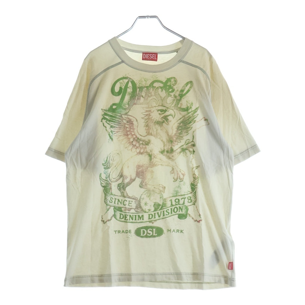 DIESEL(ディーゼル) ロゴデザイン クルーネック カットソー 半袖Tシャツ ベージュ A23799