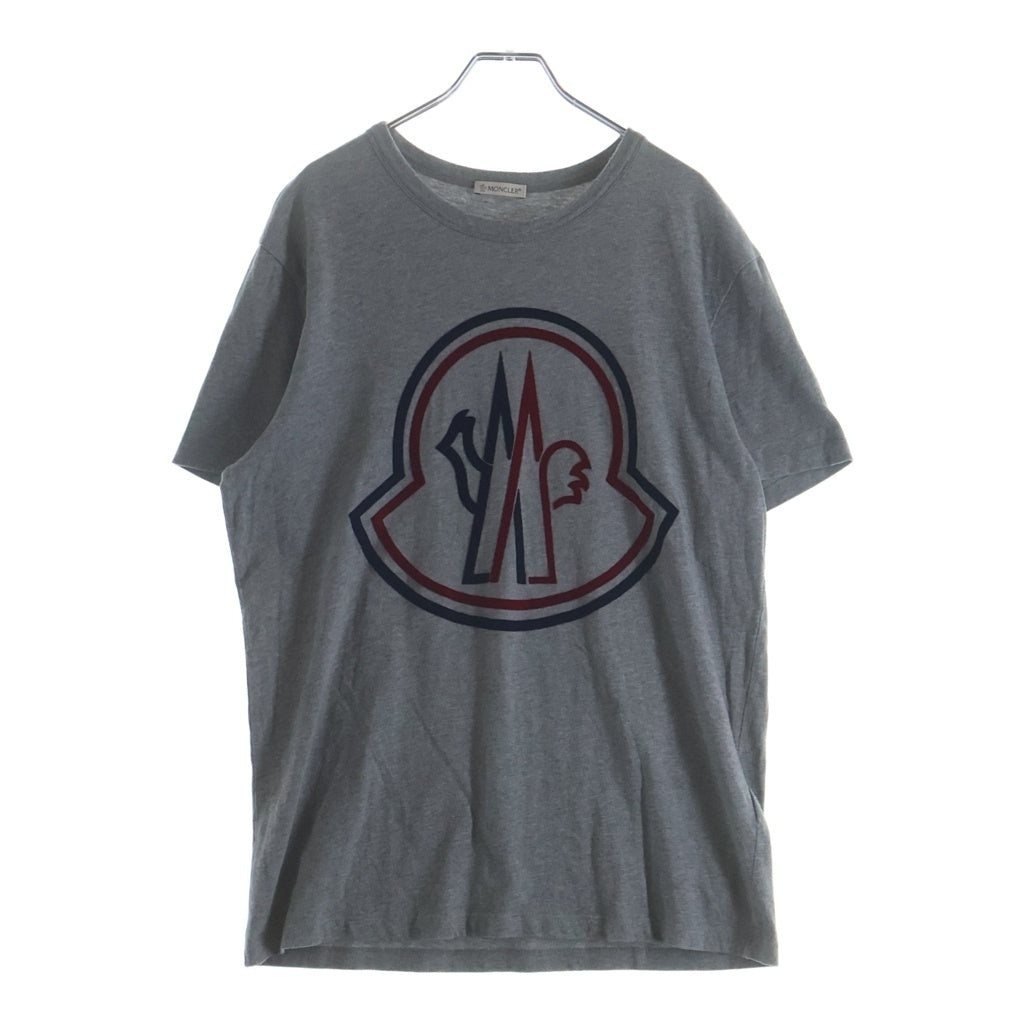 MONCLER(モンクレール) 20SS MAGLIA ロゴデザイン クルーネック カットソー 半袖Tシャツ グレー F20918C74810