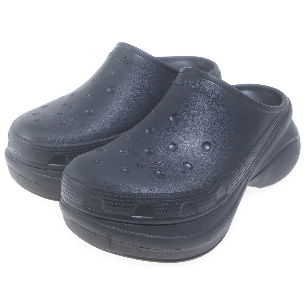 BALENCIAGA(バレンシアガ) ×CROCS SANDAL クロックス ロゴデザイン プラットフォーム サンダル ブラック 720857