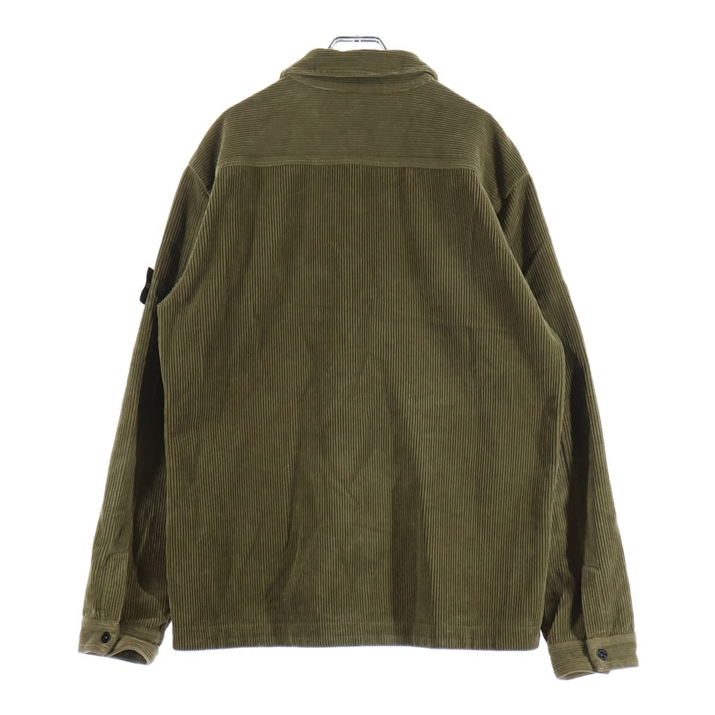 STONE ISLAND(ストーンアイランド) 24AW ロゴパッチ ジップアップ コーデュロイジャケット ブラウン 811511604