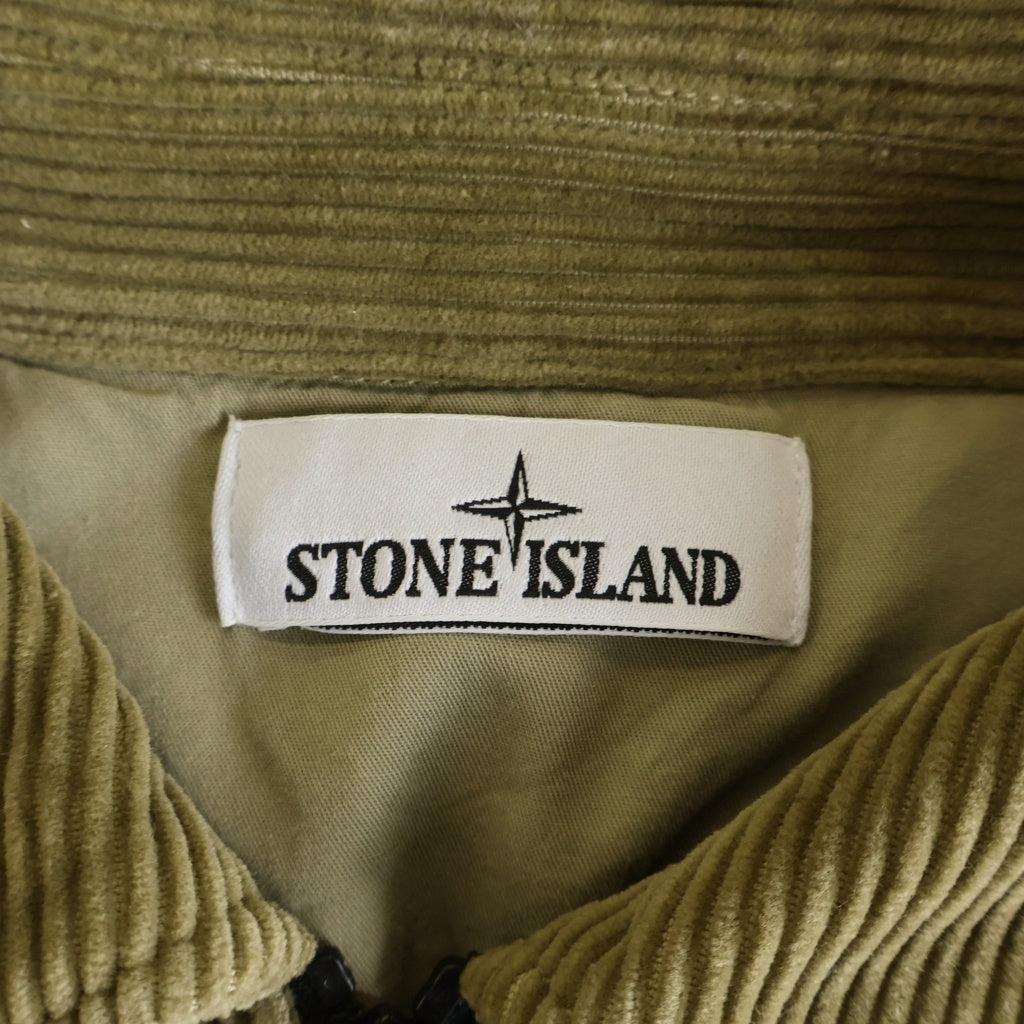 STONE ISLAND(ストーンアイランド) 24AW ロゴパッチ ジップアップ コーデュロイジャケット ブラウン 811511604