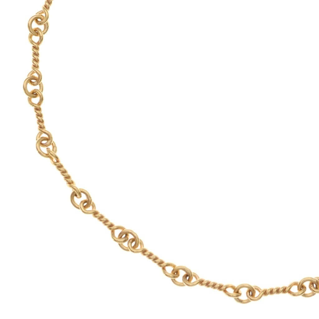 CHROME HEARTS(クロムハーツ) 22K NECKCHAIN T24 ツイストチェーンネックレス 24inch ゴールド