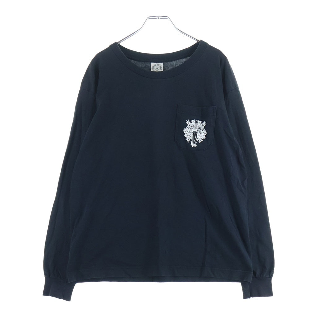 CHROME HEARTS(クロムハーツ) OLD VINE DGGR FLRL オールド ヴァインダガー 袖フローラルクロスプリント 長袖Tシャツ カットソー ブラック