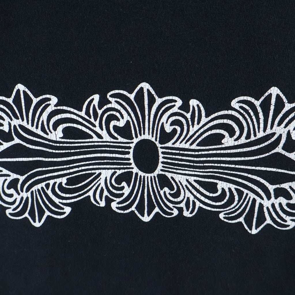 CHROME HEARTS(クロムハーツ) OLD VINE DGGR FLRL オールド ヴァインダガー 袖フローラルクロスプリント 長袖Tシャツ カットソー ブラック