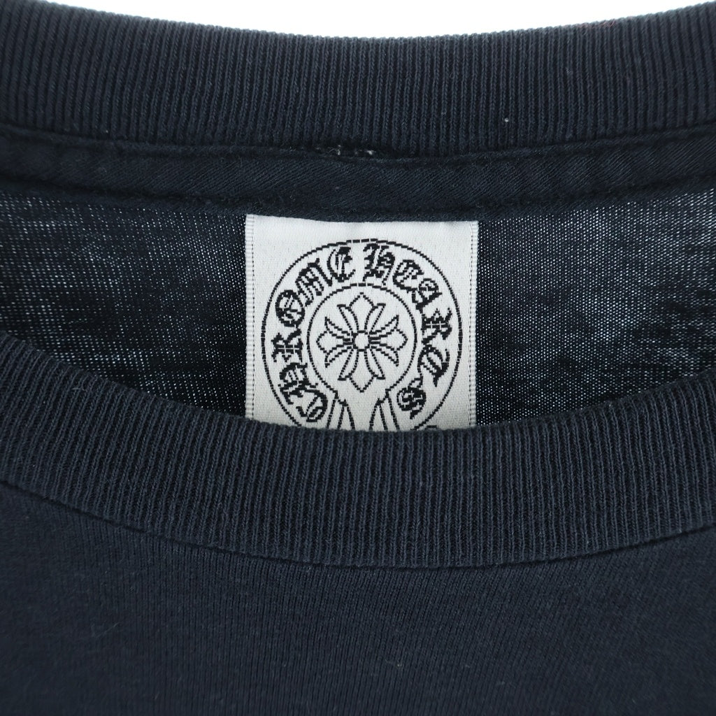 CHROME HEARTS(クロムハーツ) OLD VINE DGGR FLRL オールド ヴァインダガー 袖フローラルクロスプリント 長袖Tシャツ カットソー ブラック