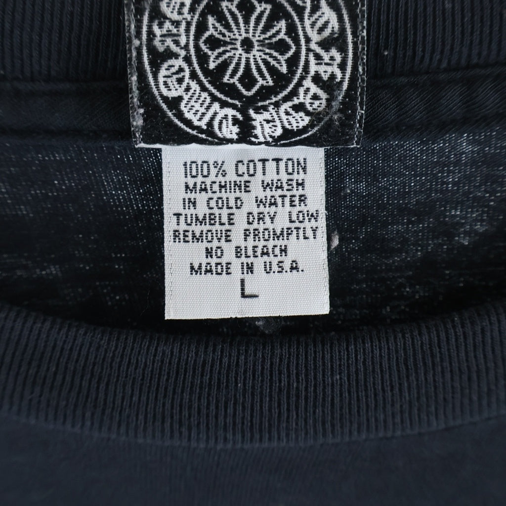 CHROME HEARTS(クロムハーツ) OLD VINE DGGR FLRL オールド ヴァインダガー 袖フローラルクロスプリント 長袖Tシャツ カットソー ブラック