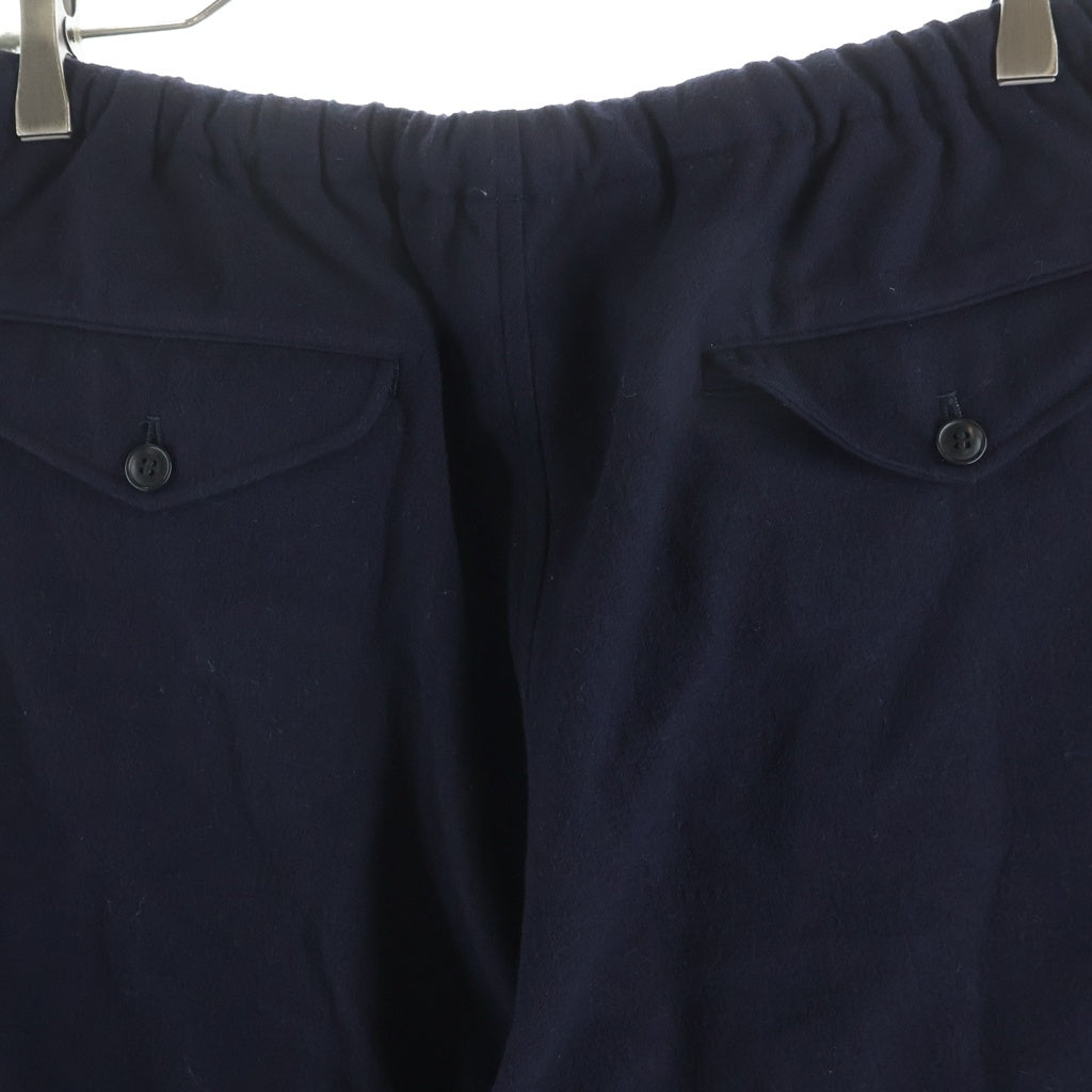 COMOLI(コモリ) 22AW リファインウール ドローストリングパンツ ネイビー W03-03006