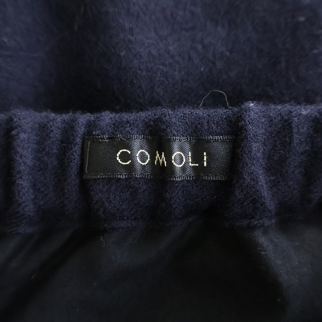COMOLI(コモリ) 22AW リファインウール ドローストリングパンツ ネイビー W03-03006