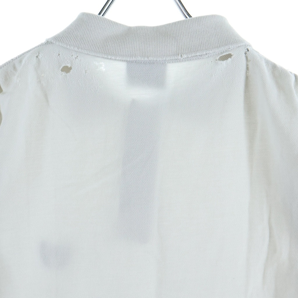 BALENCIAGA(バレンシアガ) Short Sleeve Fitted Polo ショートスリーブフィッテッドポロ ロゴエンブロイダリー 半袖ポロシャツ グレー 833244 TSVC7