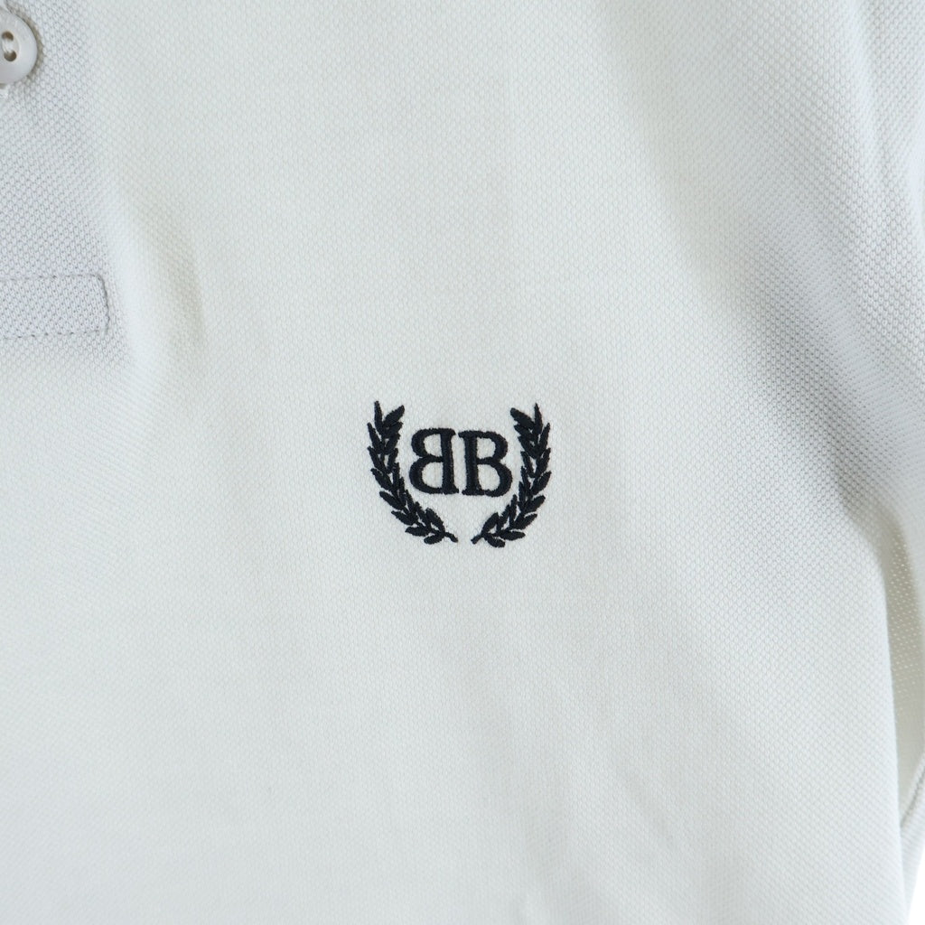 BALENCIAGA(バレンシアガ) Short Sleeve Fitted Polo ショートスリーブフィッテッドポロ ロゴエンブロイダリー 半袖ポロシャツ グレー 833244 TSVC7