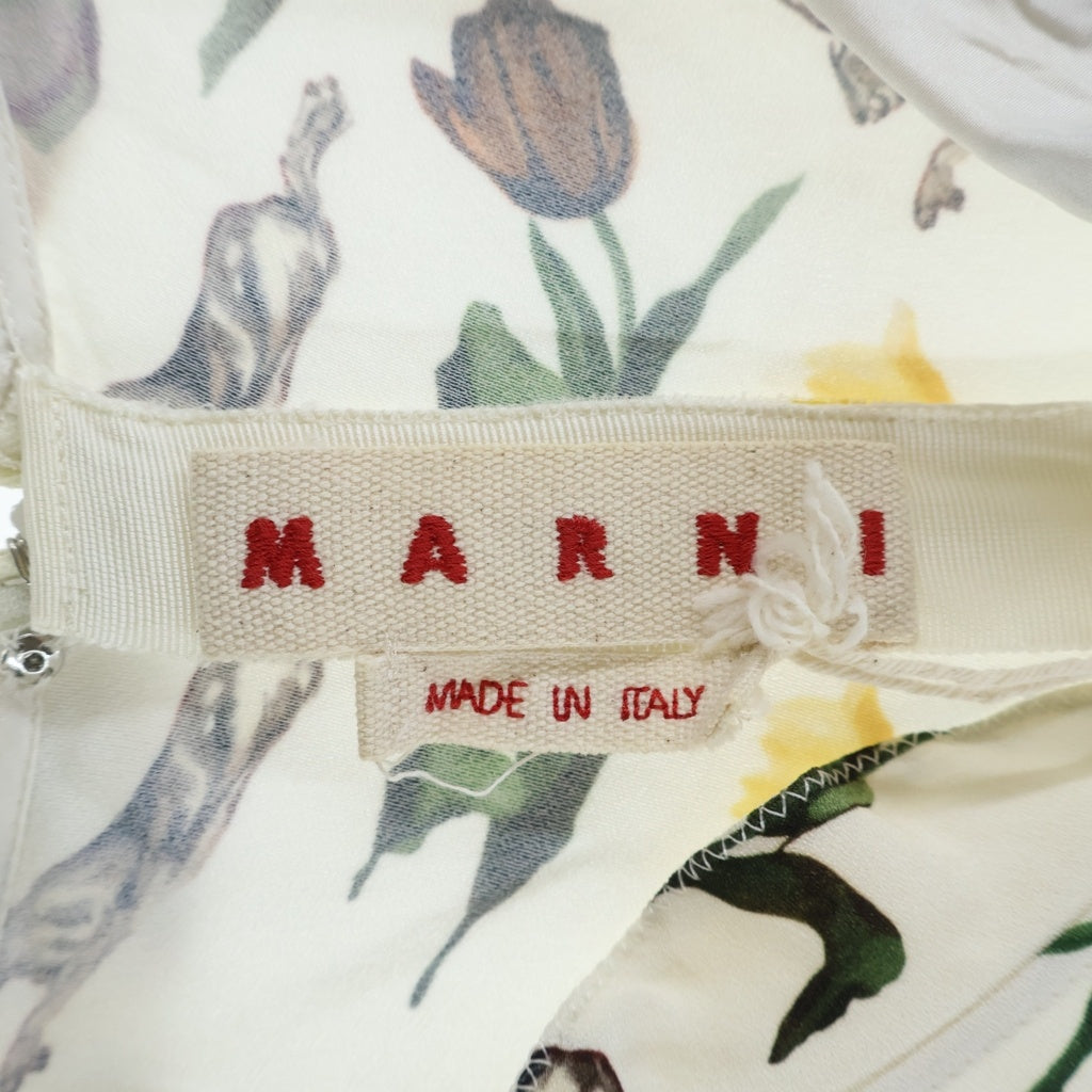 MARNI(マルニ) 25AW 花柄モチーフ ワンピース ドレス ホワイト レディース ABMA1440A1 ABMA1440A1