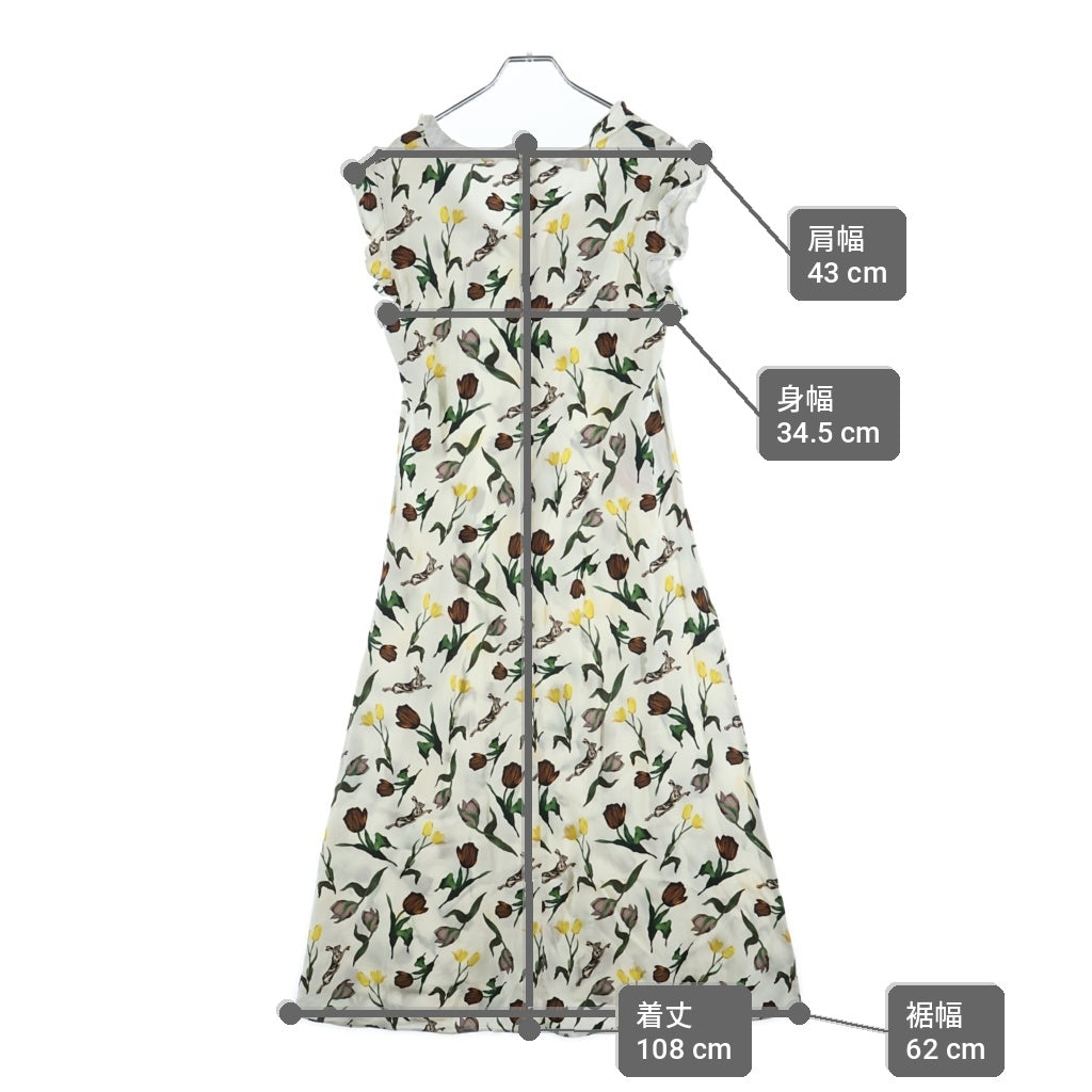 MARNI(マルニ) 25AW 花柄モチーフ ワンピース ドレス ホワイト レディース ABMA1440A1 ABMA1440A1