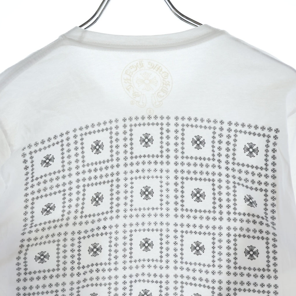 CHROME HEARTS(クロムハーツ) MULTI PLUS POKET LONGSLEEVE TEE マルチプラスロゴデザイン クルーネック カットソー 長袖Tシャツ ホワイト