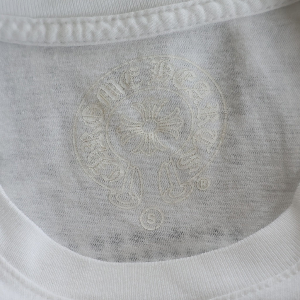 CHROME HEARTS(クロムハーツ) MULTI PLUS POKET LONGSLEEVE TEE マルチプラスロゴデザイン クルーネック カットソー 長袖Tシャツ ホワイト