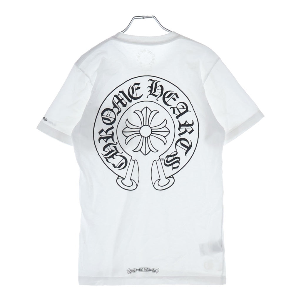 CHROME HEARTS(クロムハーツ) HORSESHOE S/S TEE ホースシュープリント クルーネック半袖Tシャツカットソー ホワイト