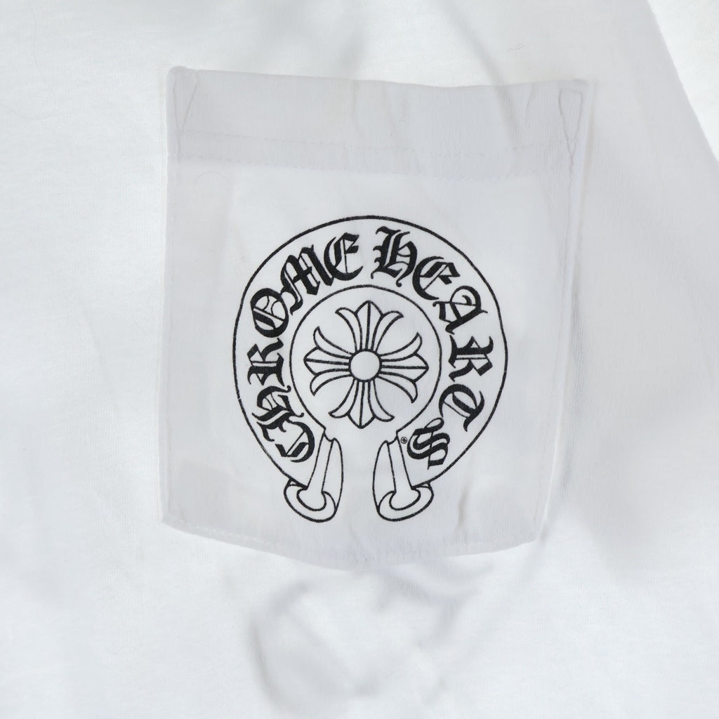 CHROME HEARTS(クロムハーツ) HORSESHOE S/S TEE ホースシュープリント クルーネック半袖Tシャツカットソー ホワイト