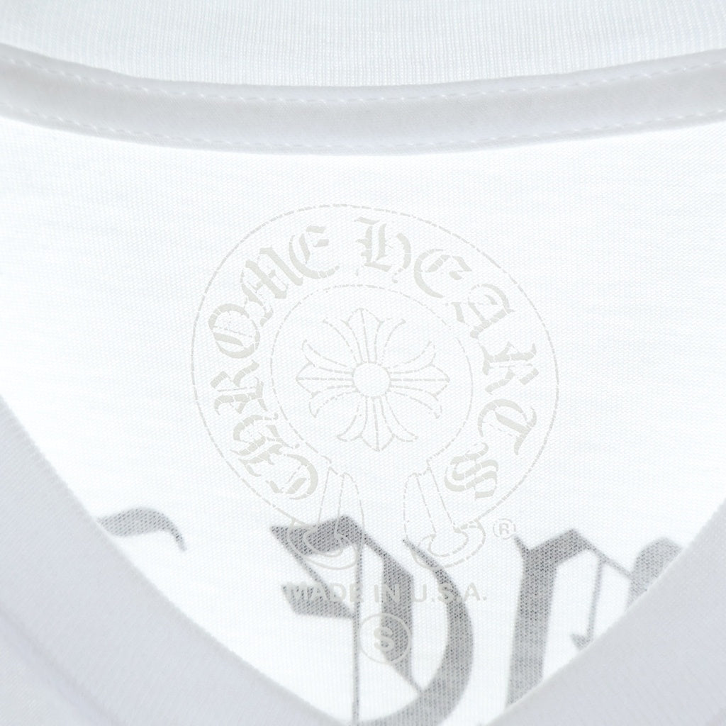 CHROME HEARTS(クロムハーツ) CH S/S ロゴデザイン クルーネック カットソー 半袖Tシャツ ホワイト
