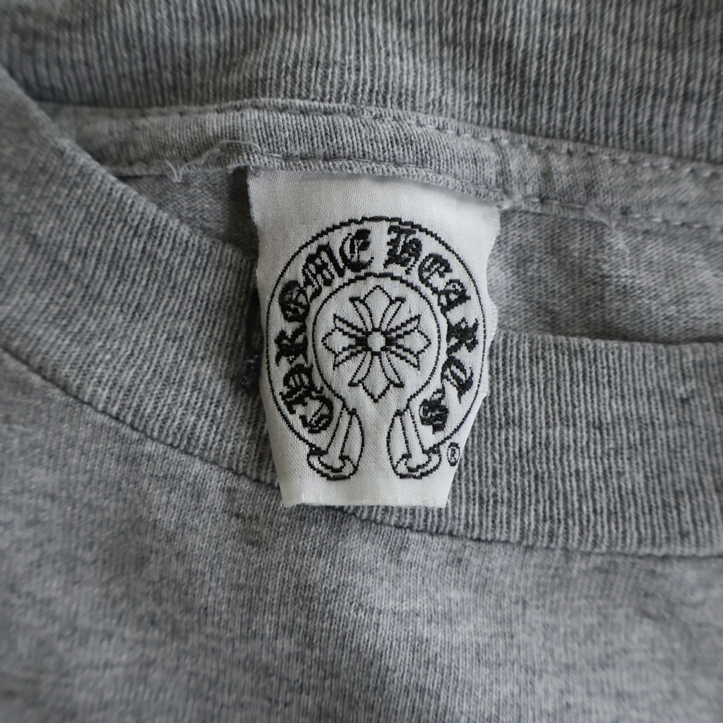 CHROME HEARTS(クロムハーツ) OLD DAGGER CH ダガー アームロゴデザイン クルーネック カットソー 長袖Tシャツ グレー