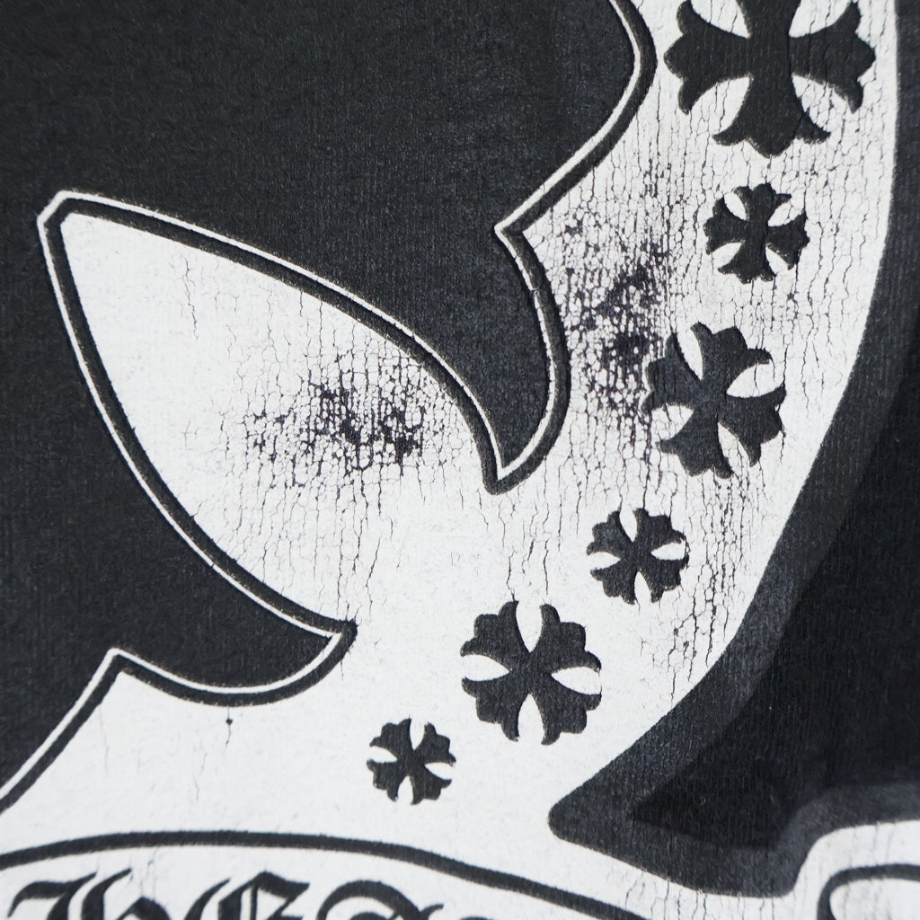 CHROME HEARTS(クロムハーツ) OLD CH PLUS L/S TEE オールド バックCHプラス ロゴデザイン クルーネック カットソー 長袖Tシャツ ブラック