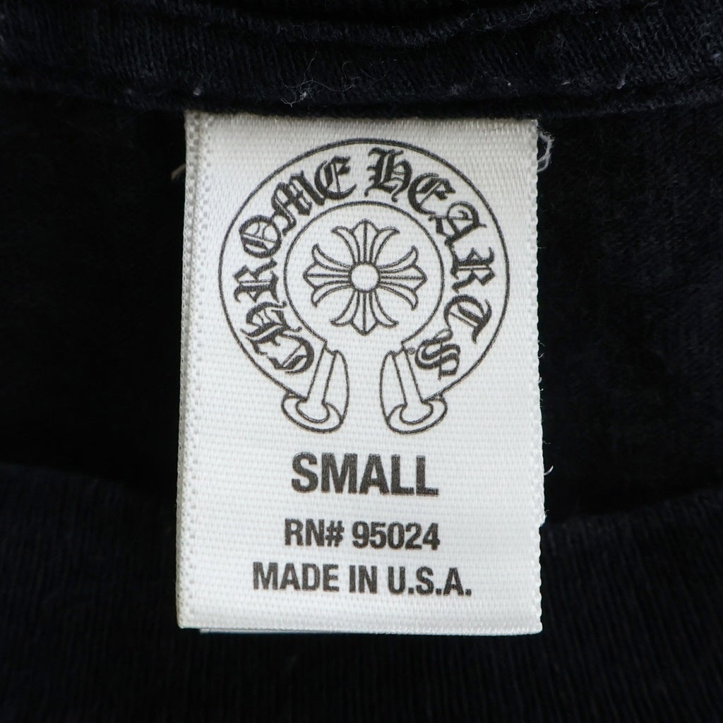 CHROME HEARTS(クロムハーツ) OLD CH PLUS L/S TEE オールド バックCHプラス ロゴデザイン クルーネック カットソー 長袖Tシャツ ブラック