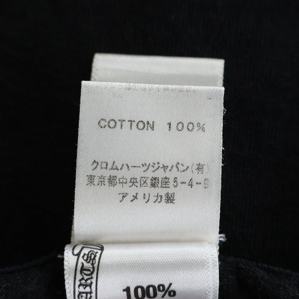 CHROME HEARTS(クロムハーツ) OLD CH PLUS L/S TEE オールド バックCHプラス ロゴデザイン クルーネック カットソー 長袖Tシャツ ブラック