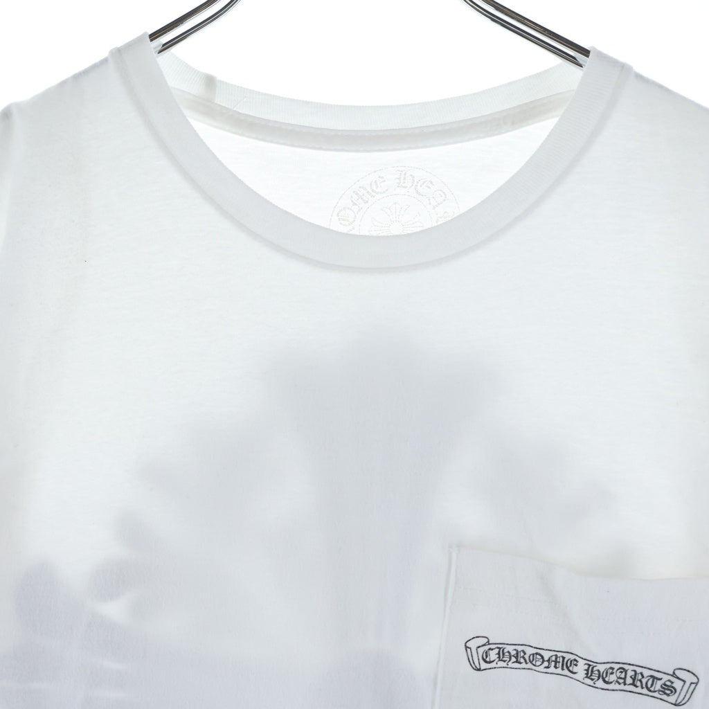 CHROME HEARTS(クロムハーツ) CH PLUS FLORAL CROSS TEE シーエイチクロス フローラルクロス クルーネック カットソー 半袖Tシャツ ホワイト