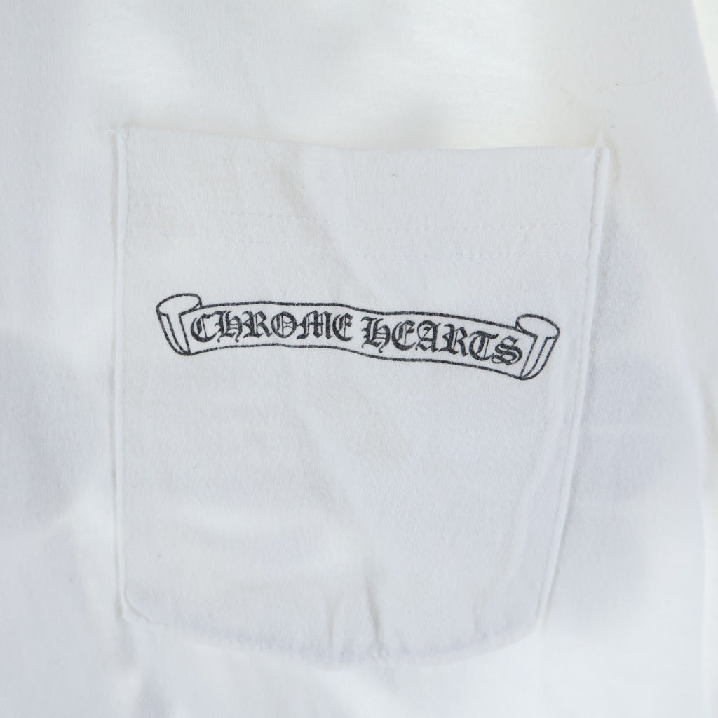 CHROME HEARTS(クロムハーツ) CH PLUS FLORAL CROSS TEE シーエイチクロス フローラルクロス クルーネック カットソー 半袖Tシャツ ホワイト