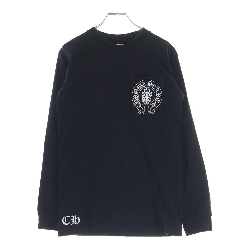 CHROME HEARTS(クロムハーツ) American Flag Dagger Tee アメリカンフラッグダガー クルーネック カットソー 長袖Tシャツ ブラック