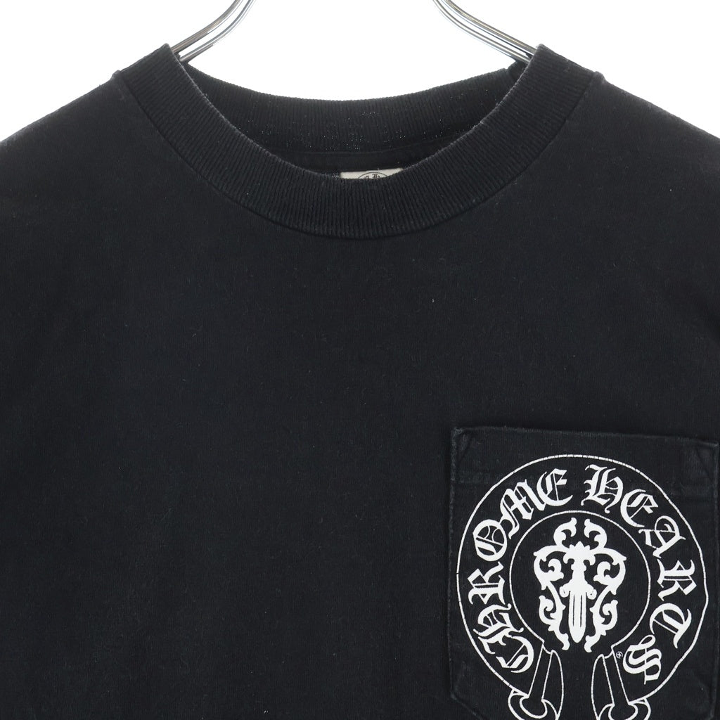 CHROME HEARTS(クロムハーツ) American Flag Dagger Tee アメリカンフラッグダガー クルーネック カットソー 長袖Tシャツ ブラック