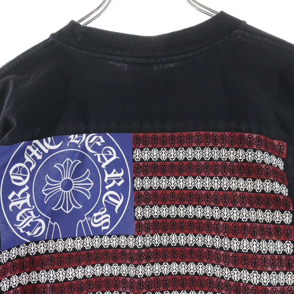 CHROME HEARTS(クロムハーツ) American Flag Dagger Tee アメリカンフラッグダガー クルーネック カットソー 長袖Tシャツ ブラック
