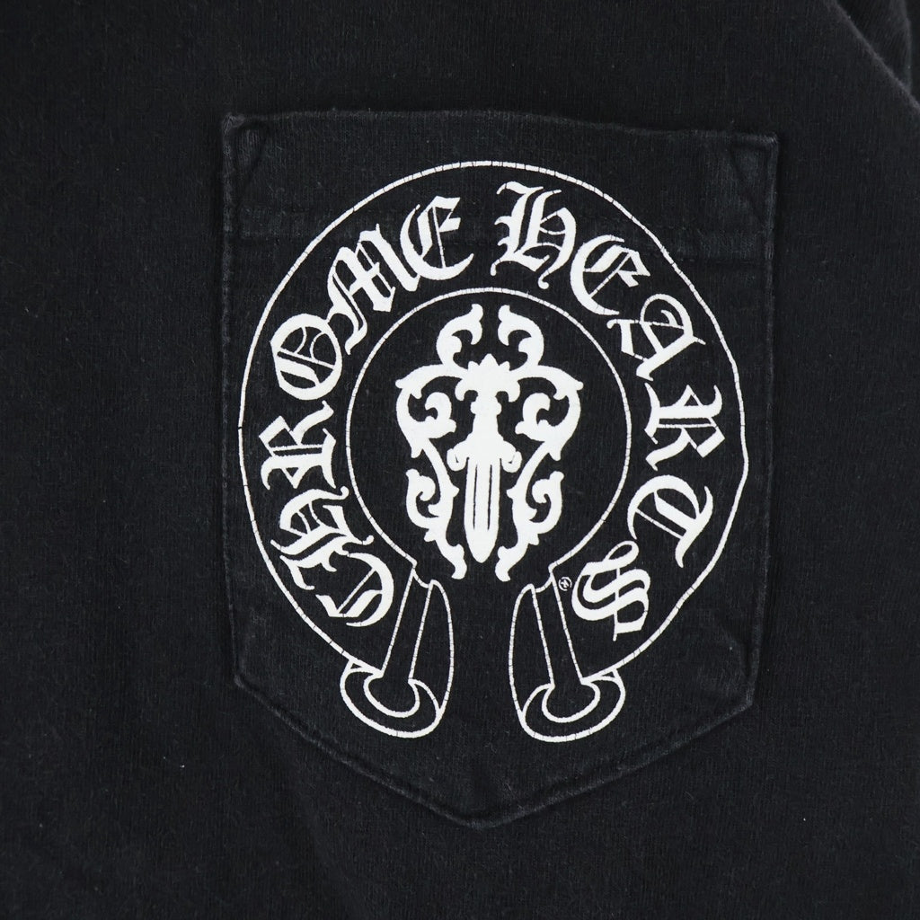 CHROME HEARTS(クロムハーツ) American Flag Dagger Tee アメリカンフラッグダガー クルーネック カットソー 長袖Tシャツ ブラック