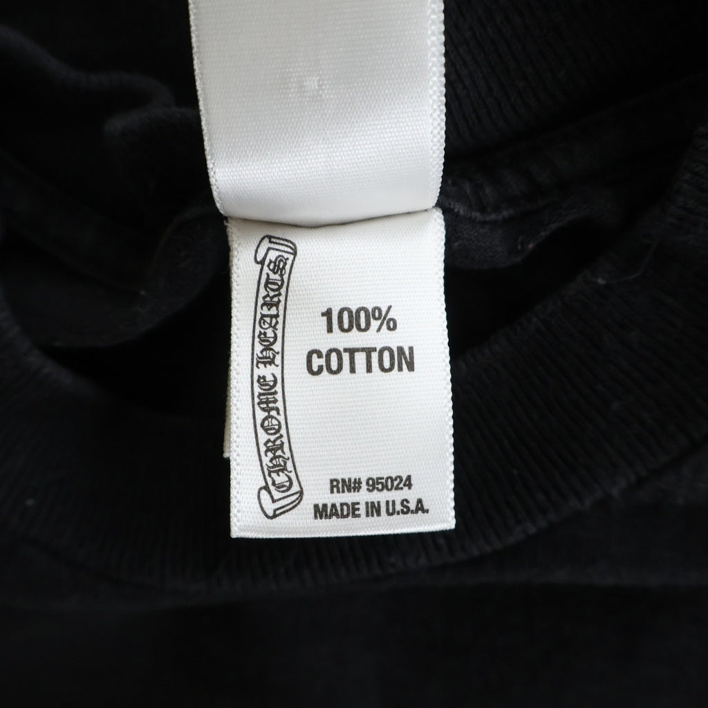 CHROME HEARTS(クロムハーツ) American Flag Dagger Tee アメリカンフラッグダガー クルーネック カットソー 長袖Tシャツ ブラック