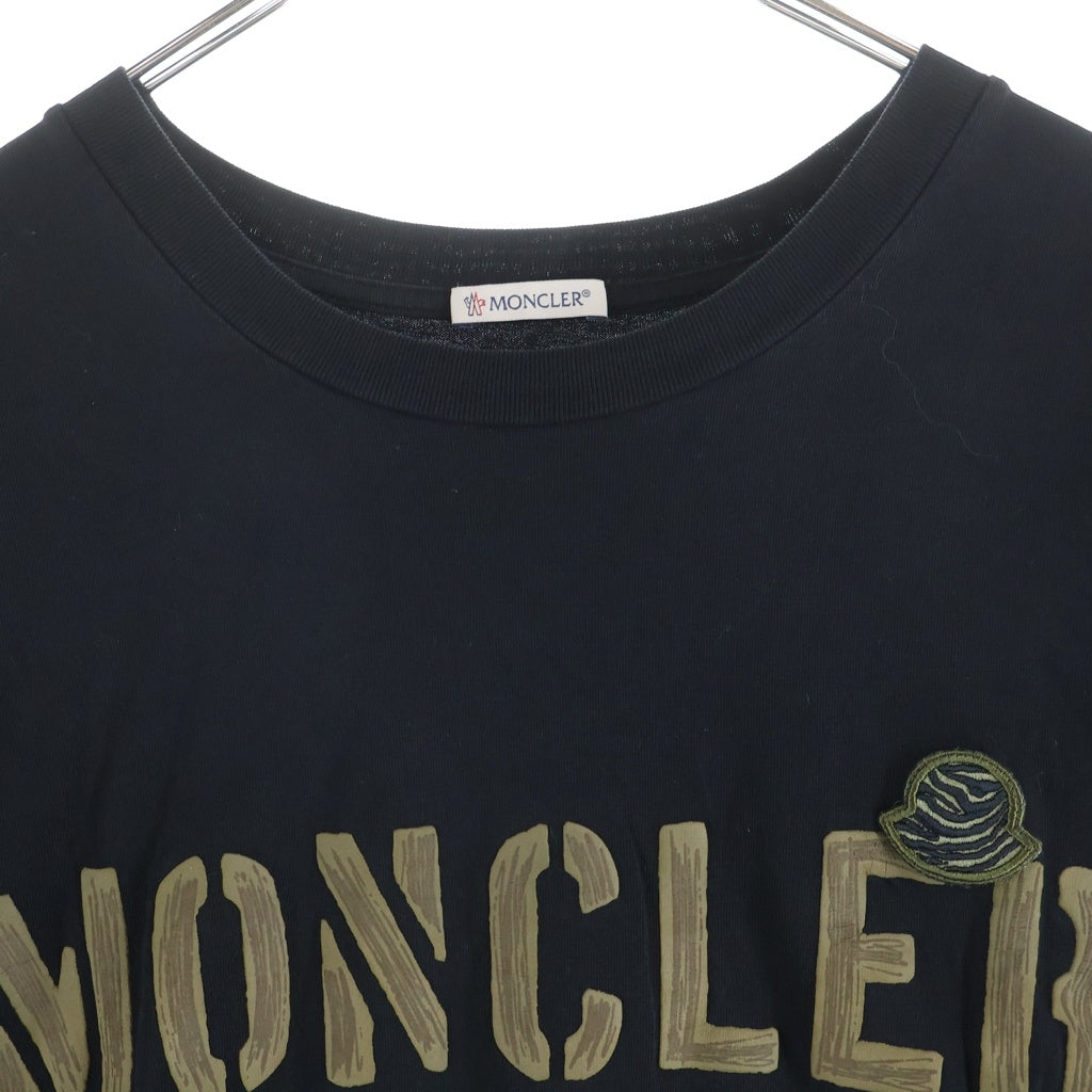 MONCLER(モンクレール) フロントロゴ 半袖Tシャツ カットソー ブラック I10918C00029 I10918C00029