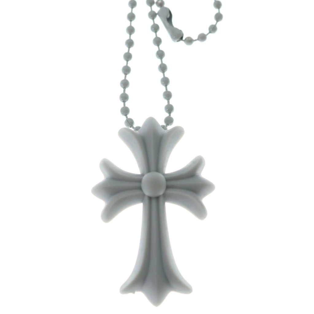 CHROME HEARTS(クロムハーツ) RUBBER CH CRS SML スモールCHクロス ラバーネックレス シリコン グレー BCA306