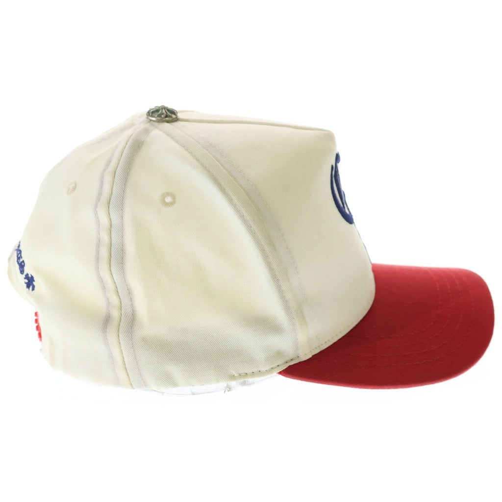 CHROME HEARTS(クロムハーツ) TRICO COLOR CH LOGO TRUCKER CAP トリコ カラー CHロゴデザイン トラッカー ベースボールキャップ 帽子 レッド/ベージュ
