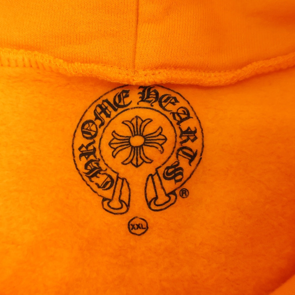 CHROME HEARTS(クロムハーツ) ×OFFWHITE オフホワイト ロゴデザイン フーデッド スウェット パーカー オレンジ