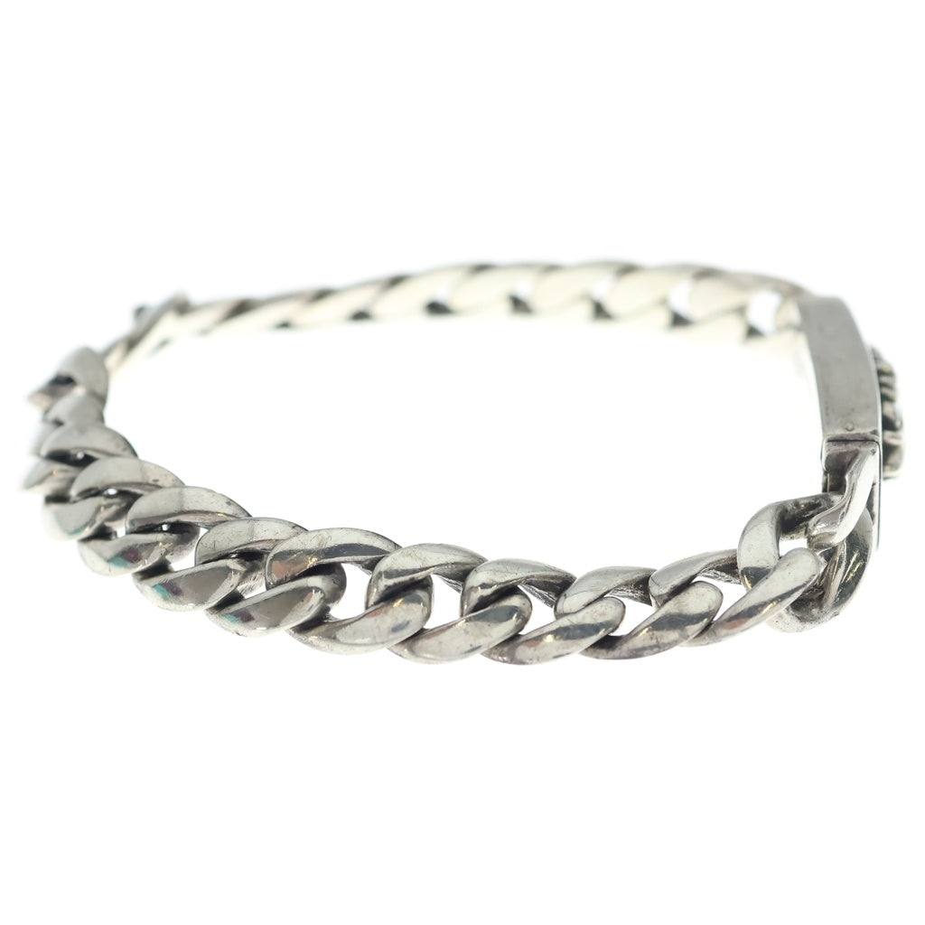 CHROME HEARTS(クロムハーツ) ID BBY FLRL P/DIA ベイビー ID フローラル クラシック リンク PAVEダイヤ シルバーブレスレット 22LINK