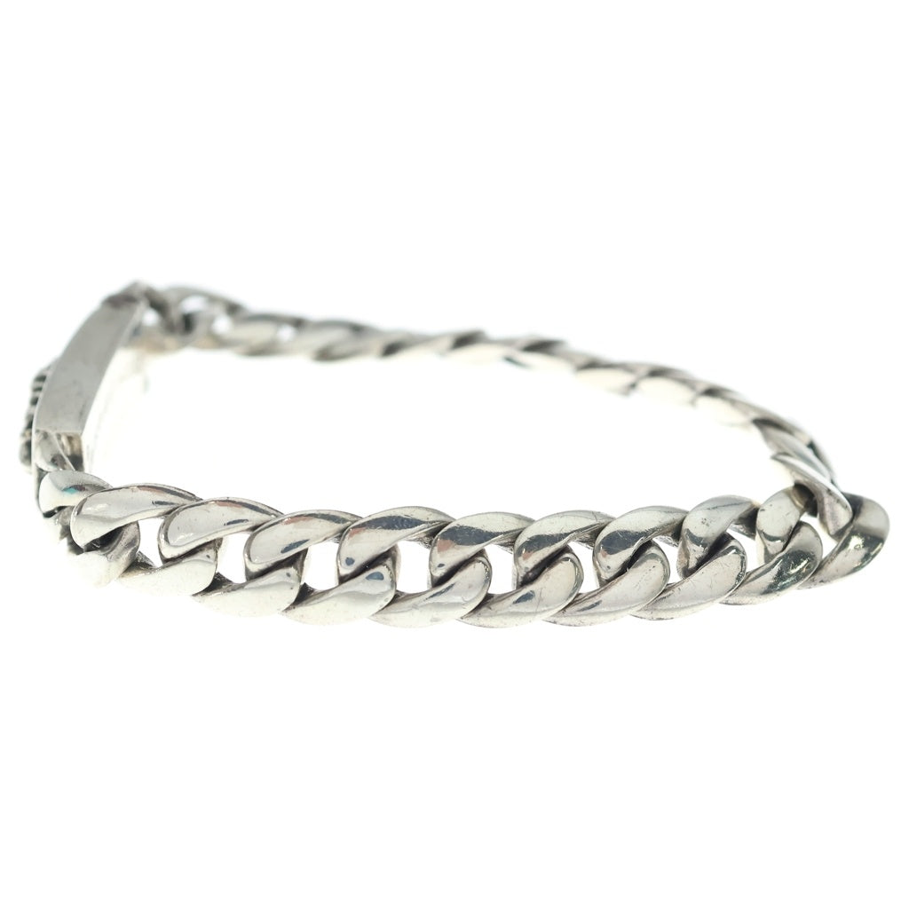 CHROME HEARTS(クロムハーツ) ID BBY FLRL P/DIA ベイビー ID フローラル クラシック リンク PAVEダイヤ シルバーブレスレット 22LINK
