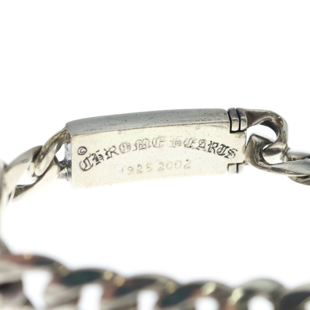 CHROME HEARTS(クロムハーツ) ID BBY FLRL P/DIA ベイビー ID フローラル クラシック リンク PAVEダイヤ シルバーブレスレット 22LINK