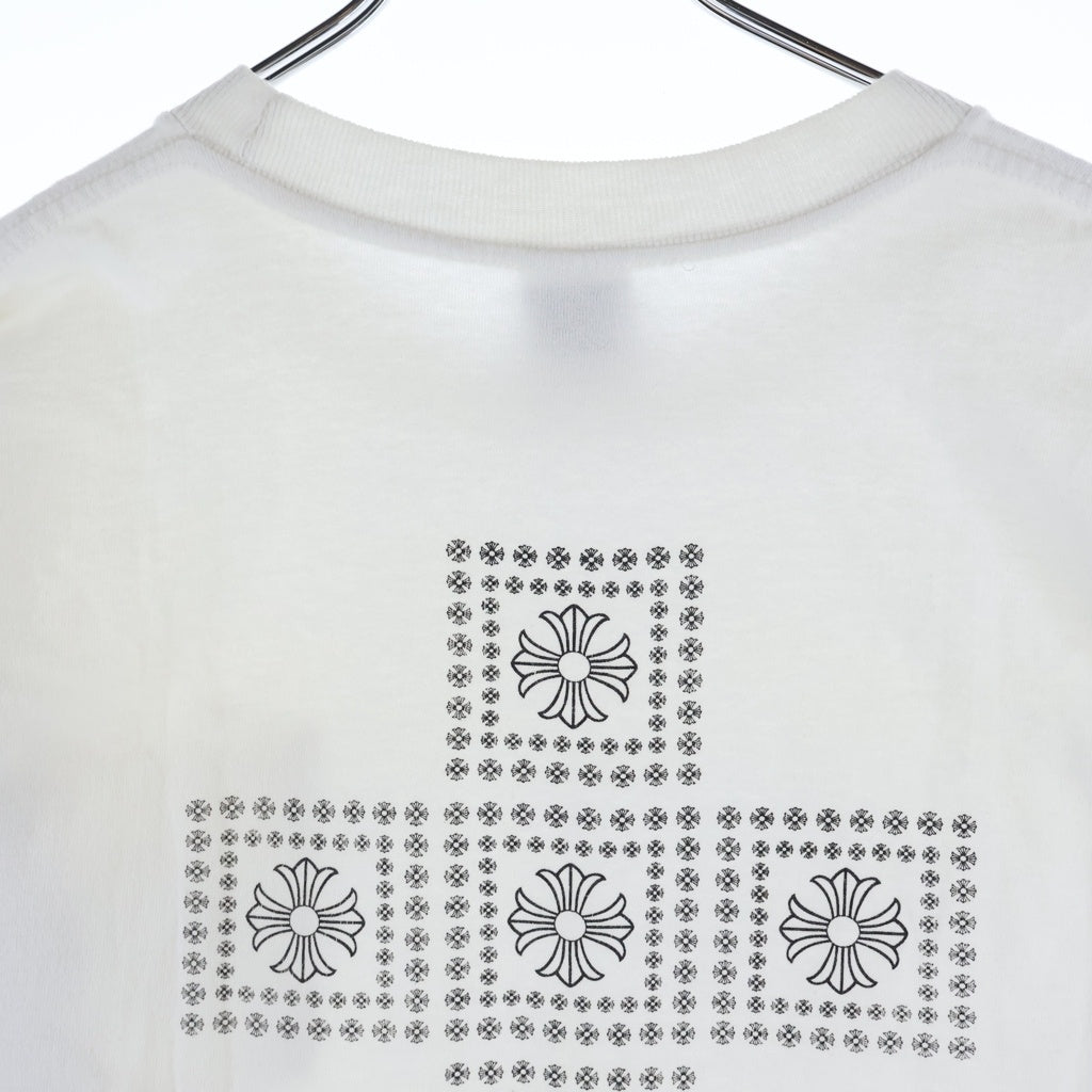 CHROME HEARTS(クロムハーツ) OLD CH T-SHIRT スクロールラベルプリント クルーネック ポケット anvil タグ 半袖Tシャツカットソー ホワイト