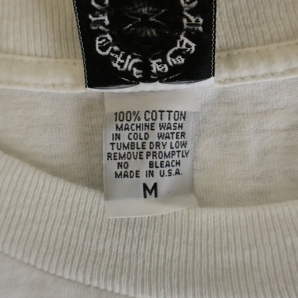 CHROME HEARTS(クロムハーツ) OLD CH T-SHIRT スクロールラベルプリント クルーネック ポケット anvil タグ 半袖Tシャツカットソー ホワイト