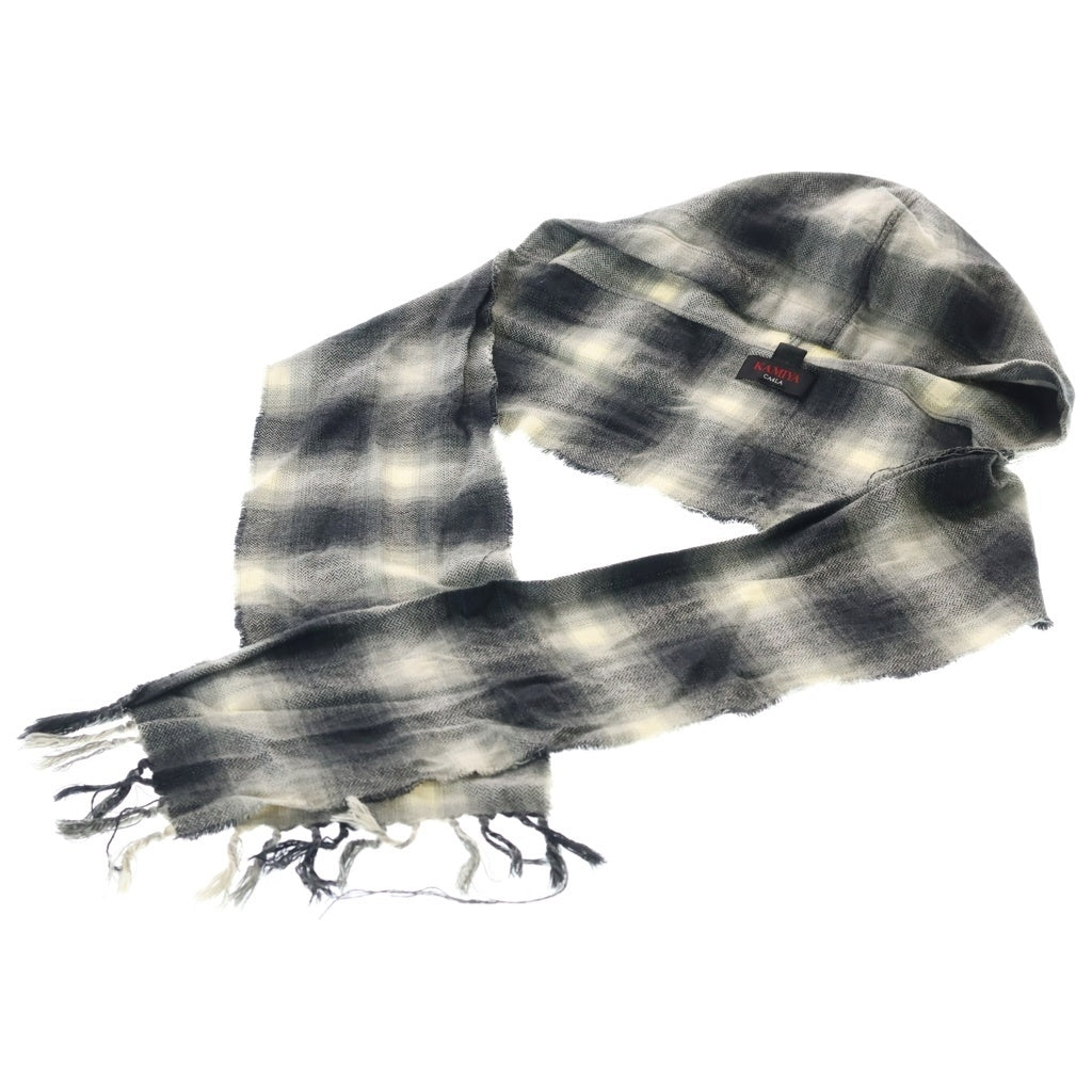 KAMIYA(カミヤ) 26SS HOODED CHECKED STOLE フーデッド チェック ストール -