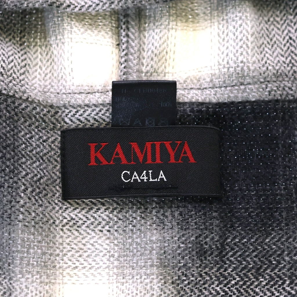 KAMIYA(カミヤ) 26SS HOODED CHECKED STOLE フーデッド チェック ストール -