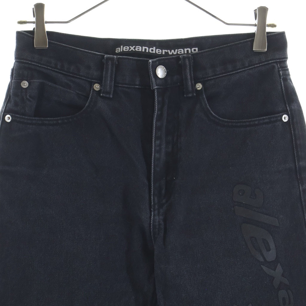 ALEXANDER WANG(アレキサンダーワン) 23SS Straight-leg Wide Pants ストレートワイドパンツ ブラック 4DC2234577 レディース