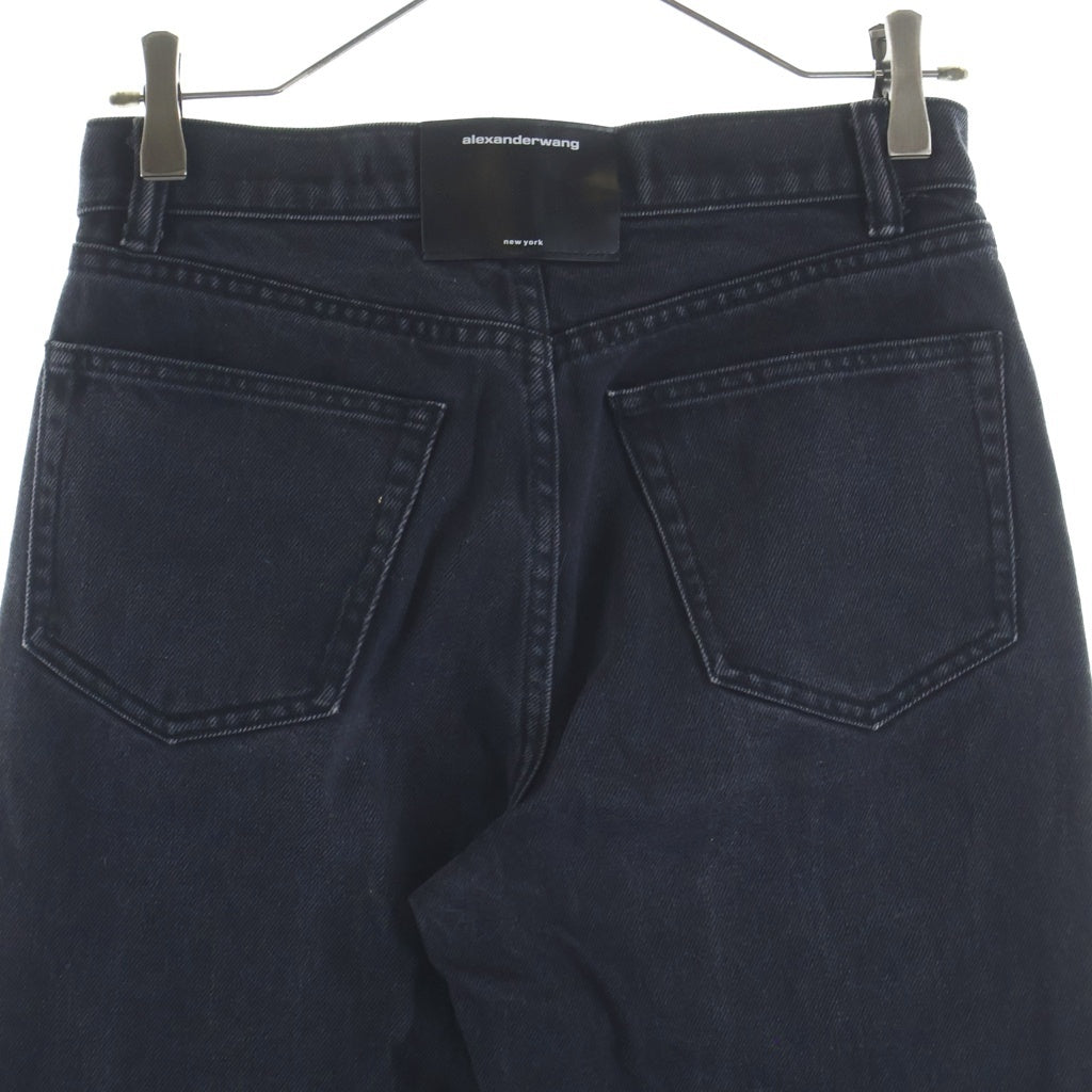 ALEXANDER WANG(アレキサンダーワン) 23SS Straight-leg Wide Pants ストレートワイドパンツ ブラック 4DC2234577 レディース